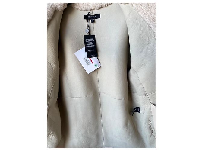 Muubaa Chaqueta de shearling MUUBA Polly con cuello oversized Crudo - vista 4