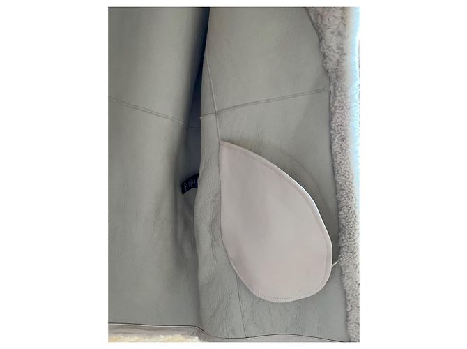 Muubaa Chaqueta de shearling MUUBA Polly con cuello oversized Crudo - vista 8
