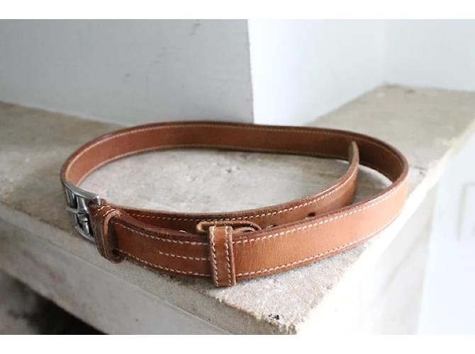 Hermès brauner Ledergürtel Größe 36 Kamel - Ansicht 3