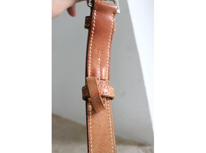 Hermès brauner Ledergürtel Größe 36 Kamel - Ansicht 5