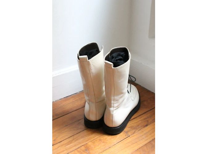 The row Las botines modelo Patty en cuero blanco talla 37 - vista 10