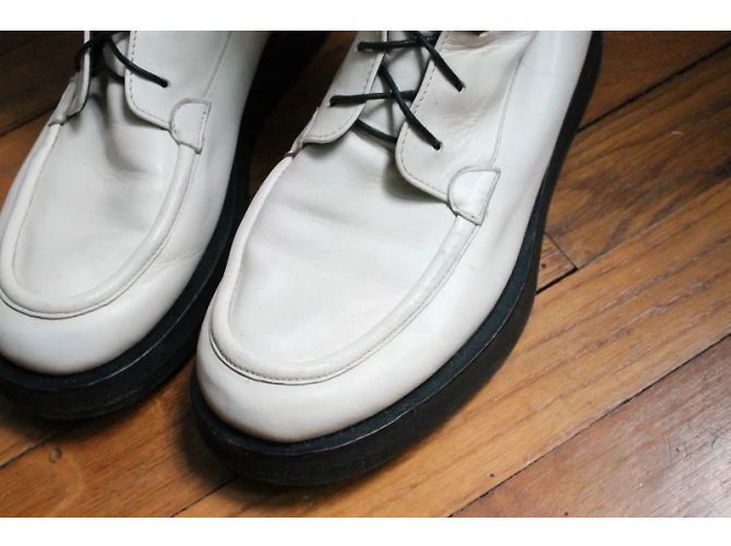The row Las botines modelo Patty en cuero blanco talla 37 - vista 6