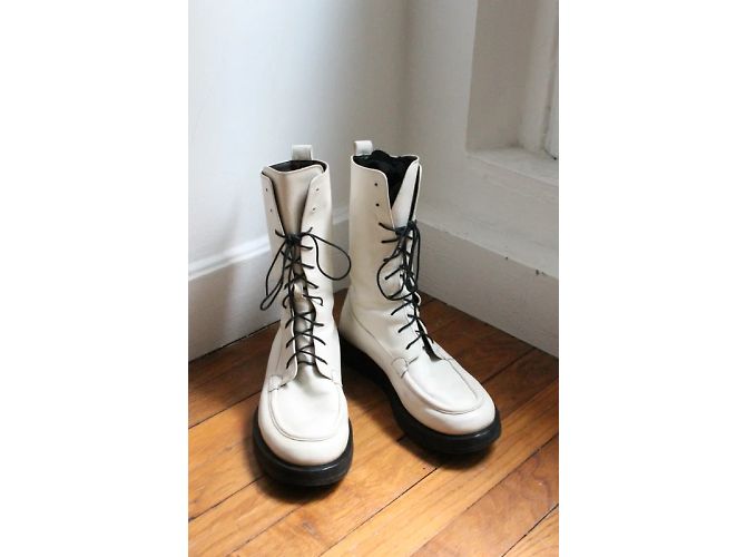 The row Las botines modelo Patty en cuero blanco talla 37 - vista 8