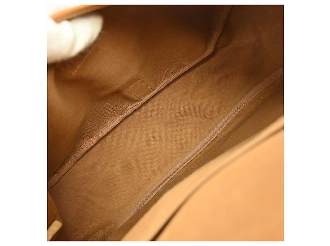 Borsa Saumur Louis Vuitton in tela Monogram 35 Marrone - vista 3