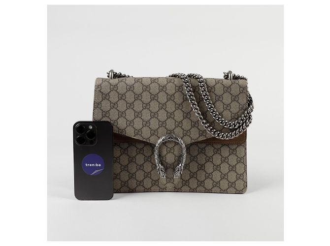 Gucci Borsa a Spalla Media Dionysus Marrone - vista 8