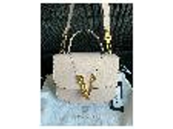 Borsa a mano Versace Virtus Barocco V Small in pelle di vitello Rosa - vista 15
