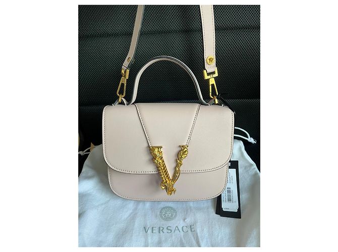 Borsa a mano Versace Virtus Barocco V Small in pelle di vitello Rosa - vista 2