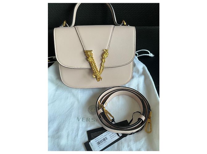 Borsa a mano Versace Virtus Barocco V Small in pelle di vitello Rosa - vista 3