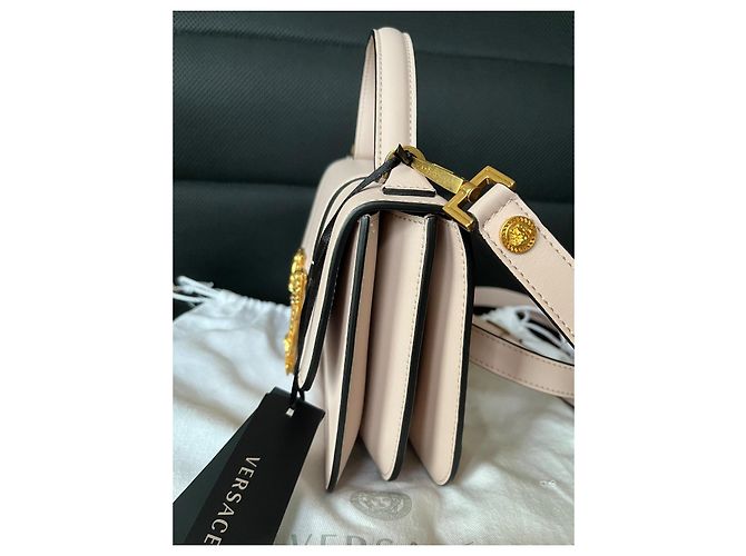 Borsa a mano Versace Virtus Barocco V Small in pelle di vitello Rosa - vista 6