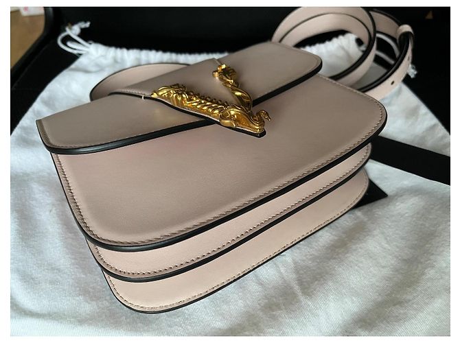 Borsa a mano Versace Virtus Barocco V Small in pelle di vitello Rosa - vista 7