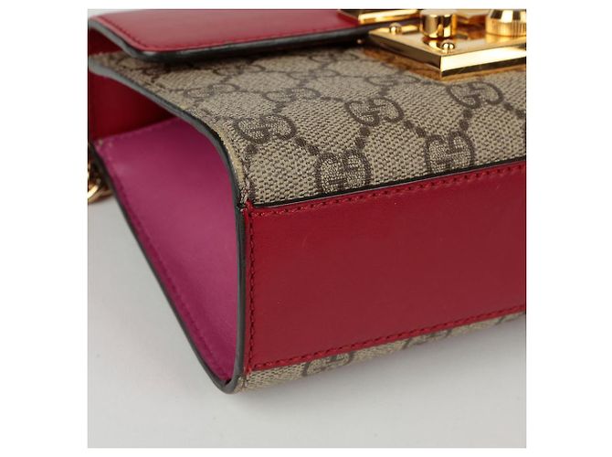 Padlock Gucci Borsa a tracolla piccola a catena con lucchetto Rosso - vista 11