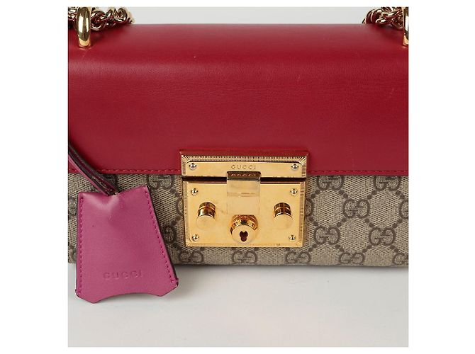 Padlock Gucci Borsa a tracolla piccola a catena con lucchetto Rosso - vista 4