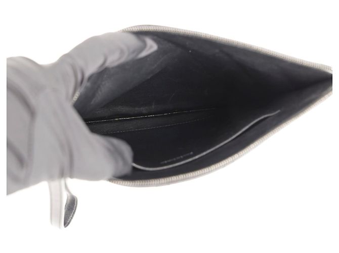 Balenciaga Clutch trapuntata con logo Nero - vista 12