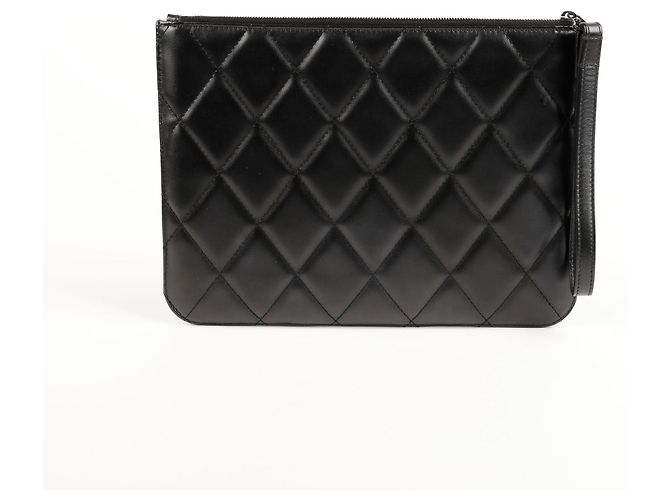Balenciaga Clutch trapuntata con logo Nero - vista 4