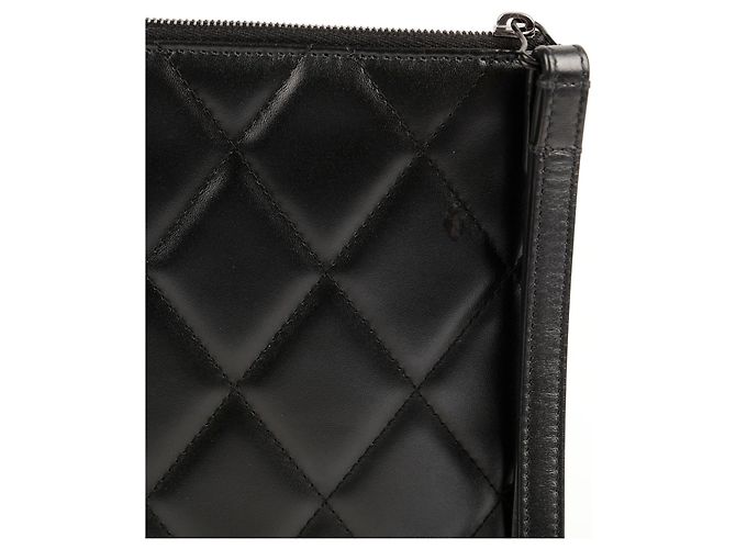 Balenciaga Clutch trapuntata con logo Nero - vista 5