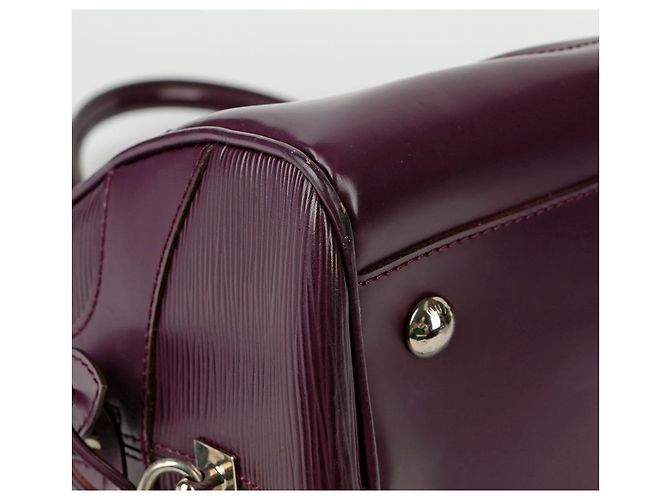 Louis Vuitton Borsa Tote Bowling Montaigne GM Porpora - vista 11