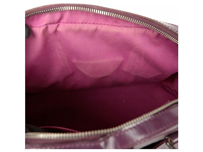 Louis Vuitton Borsa Tote Bowling Montaigne GM Porpora - vista 14
