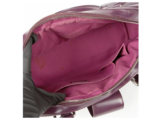 Louis Vuitton Borsa Tote Bowling Montaigne GM Porpora - vista 17