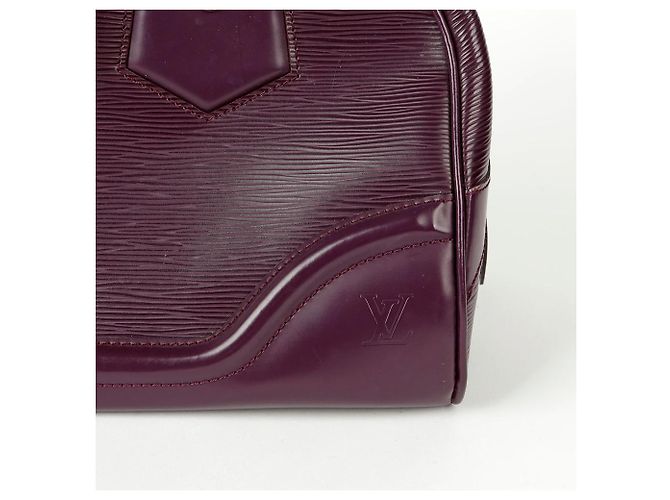 Louis Vuitton Borsa Tote Bowling Montaigne GM Porpora - vista 3