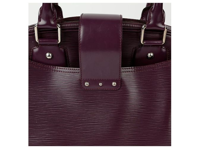 Louis Vuitton Borsa Tote Bowling Montaigne GM Porpora - vista 5