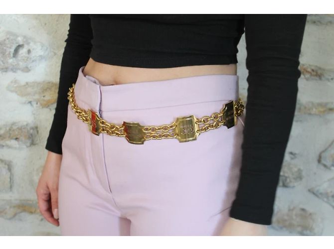 Céline Gürtel aus goldfarbenem Metall Größe 38 Avenue Montaigne Golden - Ansicht 12