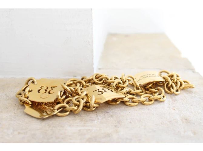 Céline Gürtel aus goldfarbenem Metall Größe 38 Avenue Montaigne Golden - Ansicht 7