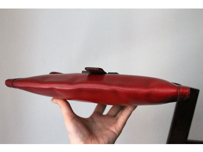 Clutch Jige di Hermès in pelle rossa Rosso - vista 7