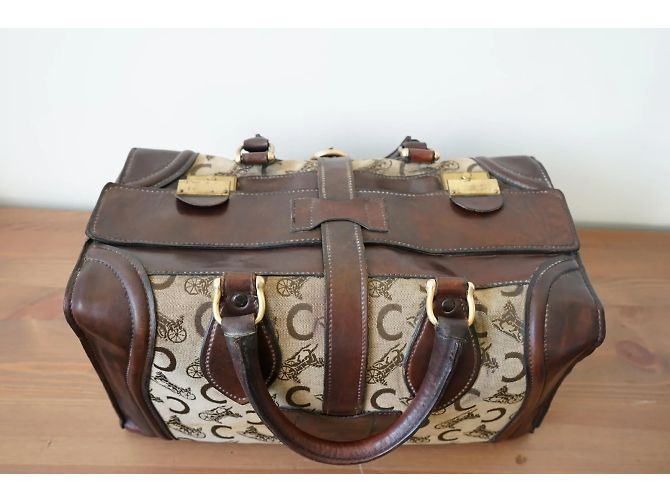 Borsa Céline 24h vintage in pelle e tessuto Marrone - vista 5
