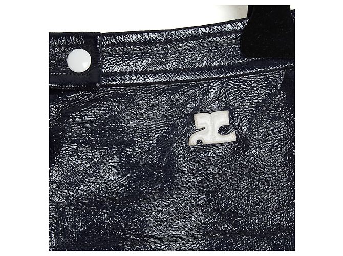 Falda Courrèges Reedición FR36 Vinilo Negro Ícono Mini Falda UK8 US6 Courreges - vista 2