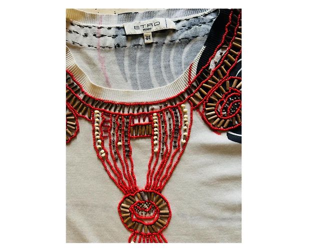 Etro Blusa bordada y decorada como un collar Multicolor - vista 2