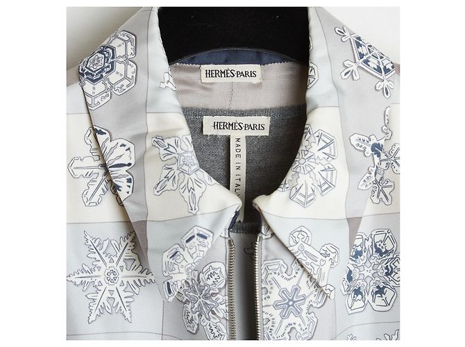 Hermès Twillaine Set FR40 Margiela Graues Seiden-Kaschmir-Ensemble UK12 US10 - Ansicht 2