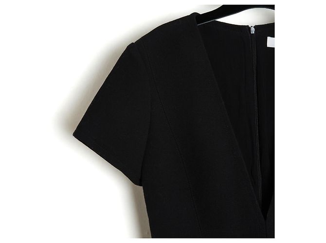 Chloé 2018 Abito Corto FR34 36 Nero Crepe UK6 a 8 US4 a 6 - vista 2