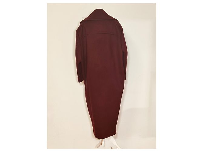 Cappotto in Cashmere ALAÏA 38 FR Mai Indossato, con Etichetta Oversized Bordò - vista 10