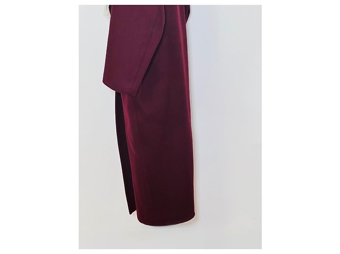 Cappotto in Cashmere ALAÏA 38 FR Mai Indossato, con Etichetta Oversized Bordò - vista 11