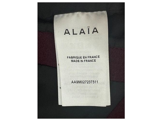 Cappotto in Cashmere ALAÏA 38 FR Mai Indossato, con Etichetta Oversized Bordò - vista 14
