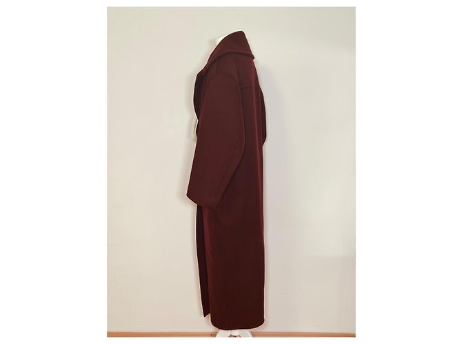 Cappotto in Cashmere ALAÏA 38 FR Mai Indossato, con Etichetta Oversized Bordò - vista 4