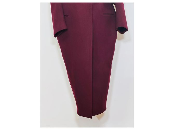 Cappotto in Cashmere ALAÏA 38 FR Mai Indossato, con Etichetta Oversized Bordò - vista 6