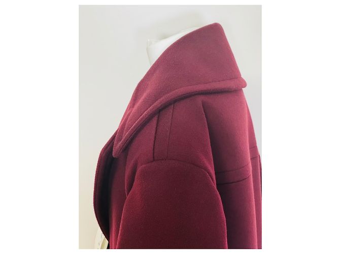Cappotto in Cashmere ALAÏA 38 FR Mai Indossato, con Etichetta Oversized Bordò - vista 8