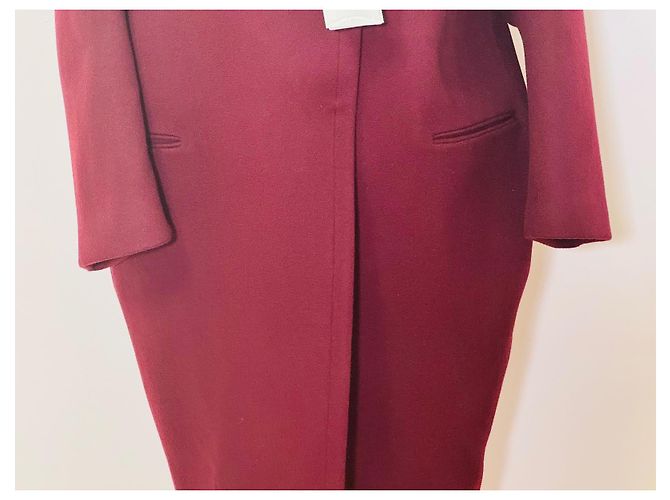 Cappotto in Cashmere ALAÏA 38 FR Mai Indossato, con Etichetta Oversized Bordò - vista 9