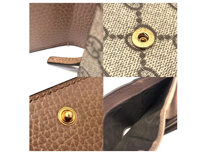 Billetera bifold de cuero GG Marmont de Gucci Beige - vista 6