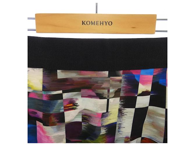 Autre Marque Falda Milly Castaño Negro Rosa - vista 5