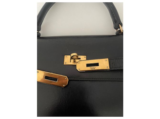 Borsa Hermès Kelly 32 in pelle box nera Nero - vista 6