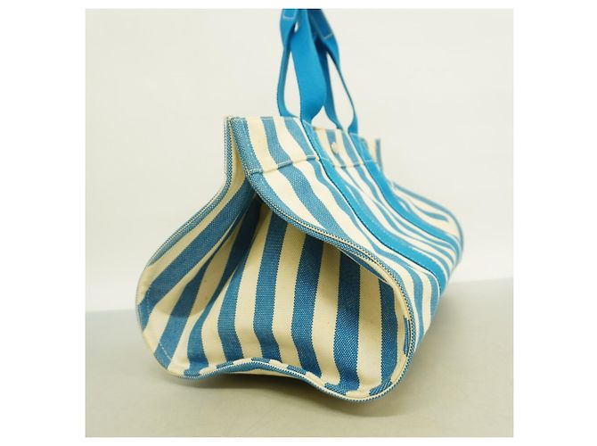 Hermès Cannes PM Tote Bag Weiß Blau - Ansicht 2