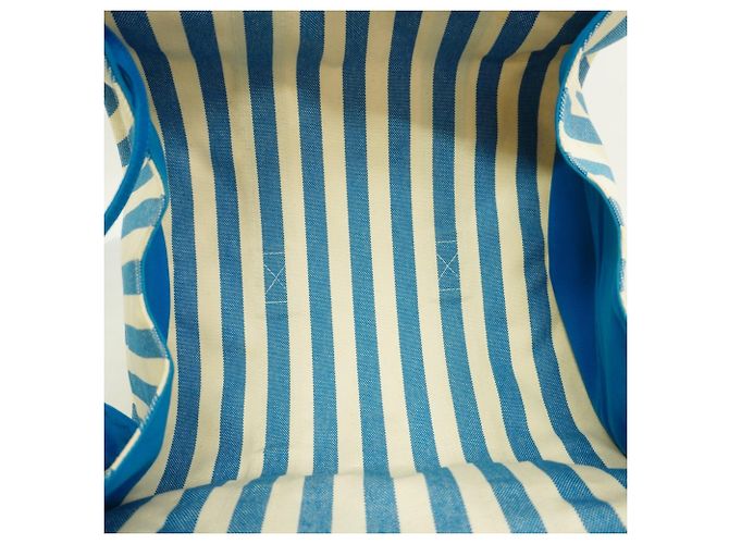 Hermès Cannes PM Tote Bag Weiß Blau - Ansicht 4