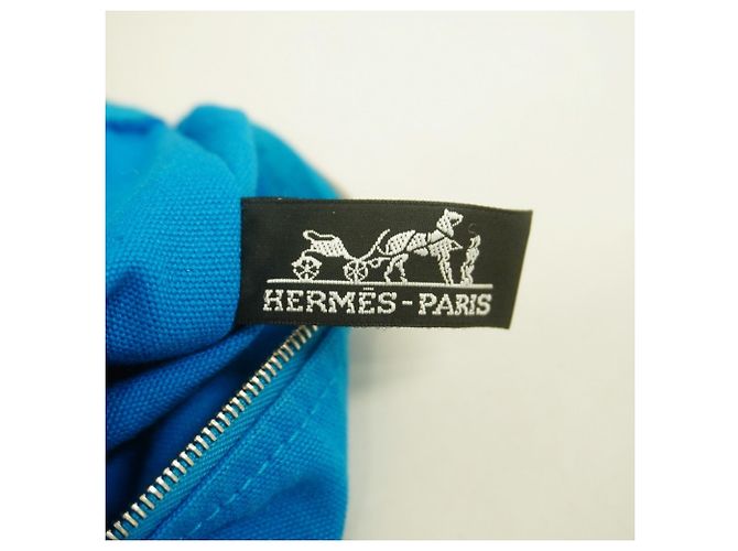 Hermès Cannes PM Tote Bag Weiß Blau - Ansicht 5