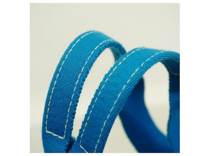 Hermès Cannes PM Tote Bag Weiß Blau - Ansicht 8