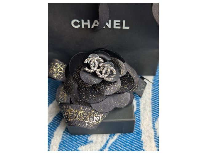 Chanel Orecchini in cristallo classico attorcigliato SHW CC F14V Argento - vista 12