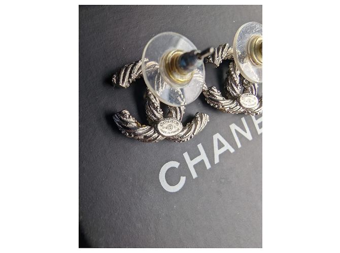 Chanel Orecchini in cristallo classico attorcigliato SHW CC F14V Argento - vista 7