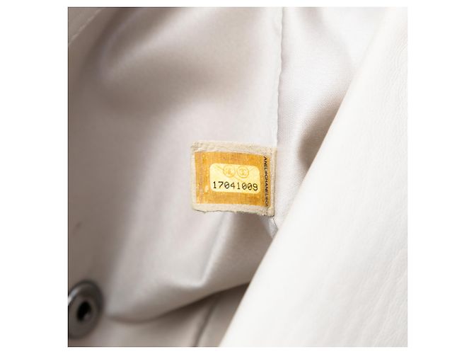 Chanel Argento Medio Classico in Satin e Paillettes Flap Singolo - vista 5