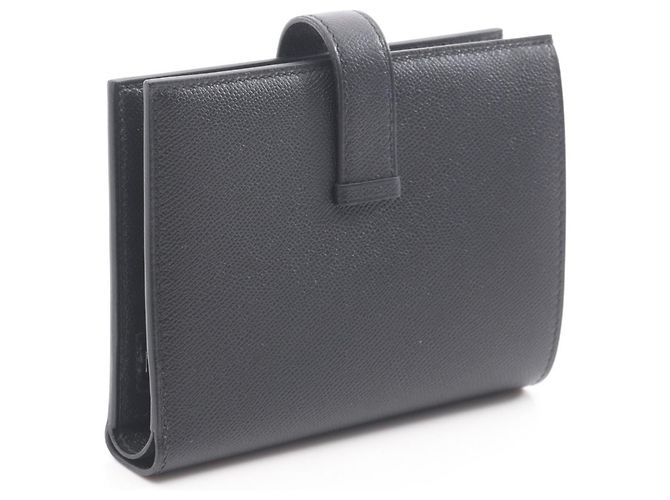 Billetera compacta Bearn de piel Hermès Negro - vista 2